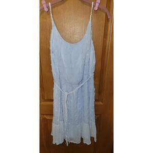 Grace Karin Powder Blue Chiffon Clip Dot Junior Dress